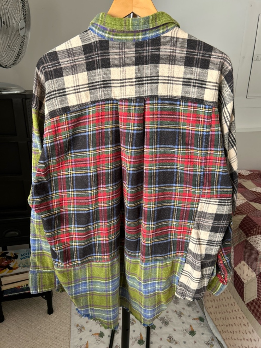 BDG Patchwork Plaid Flannel Button Down Shirt - Picture 2 of 9